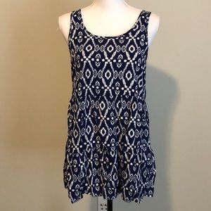 Navy patterned dress